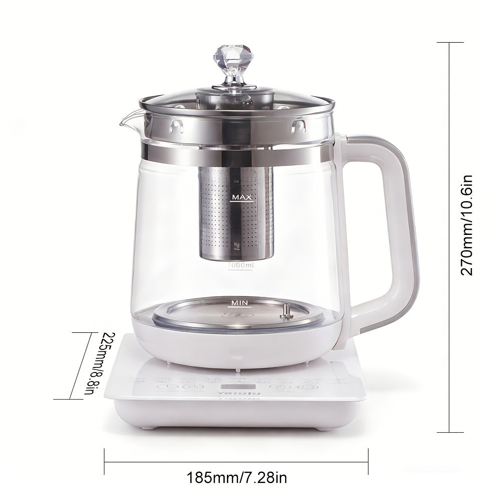 Electric Kettle 1.8L Glass Health Pot with Removable Filter