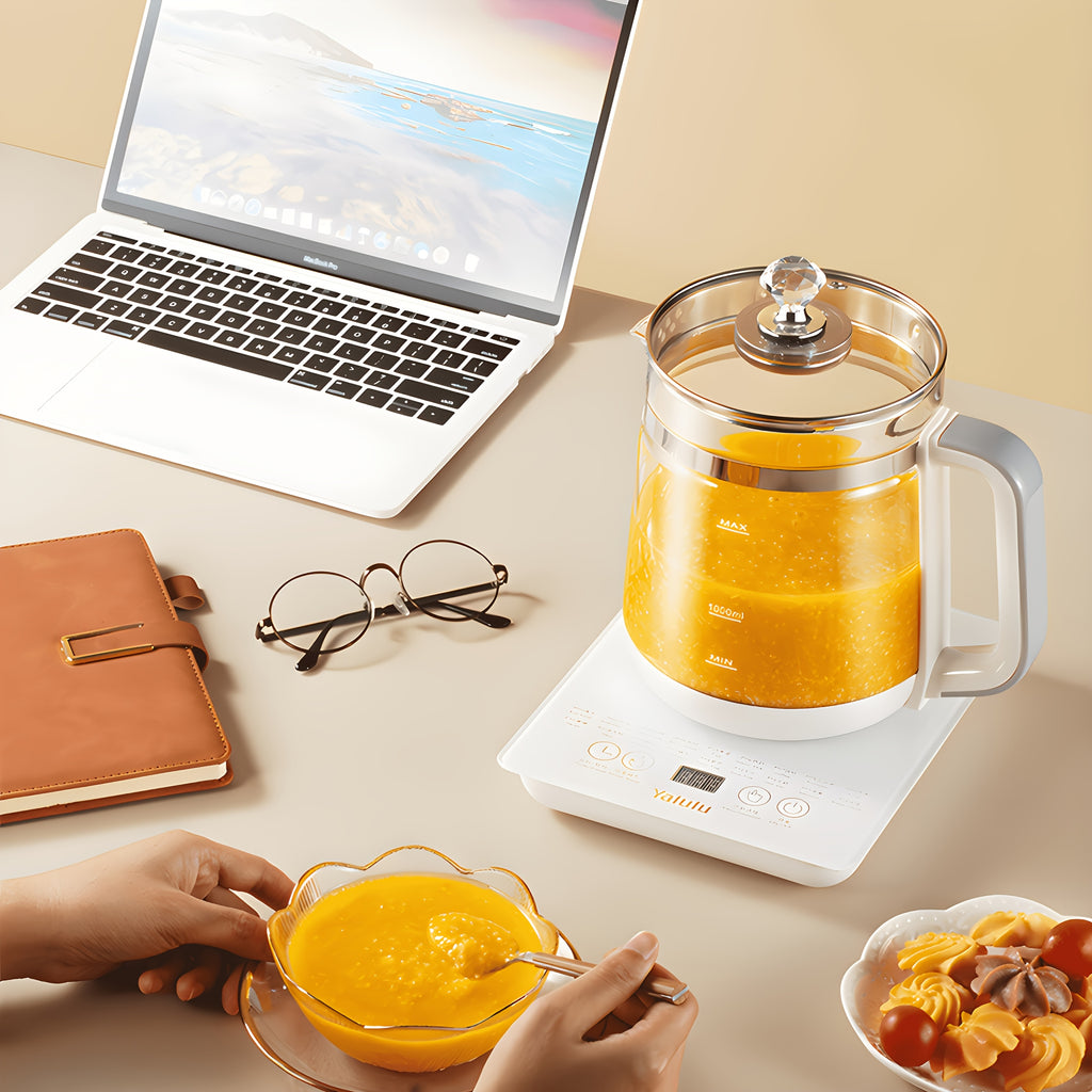 Electric Kettle 1.8L Glass Health Pot with Removable Filter
