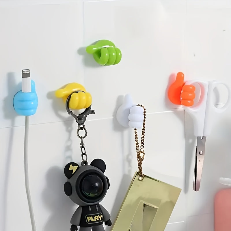 5/9Pcs Thumb-Shaped Cable Management Clips Adhesive Organizers