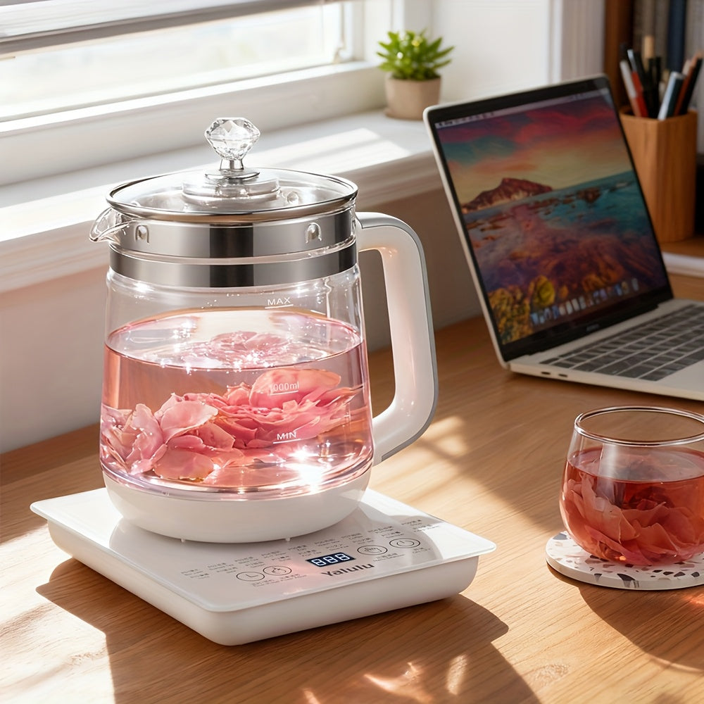 Electric Kettle 1.8L Glass Health Pot with Removable Filter