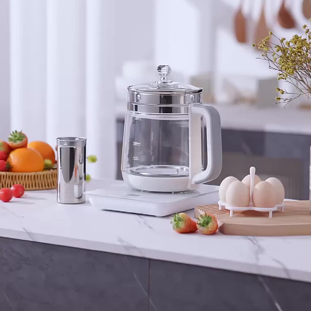 Electric Kettle 1.8L Glass Health Pot with Removable Filter