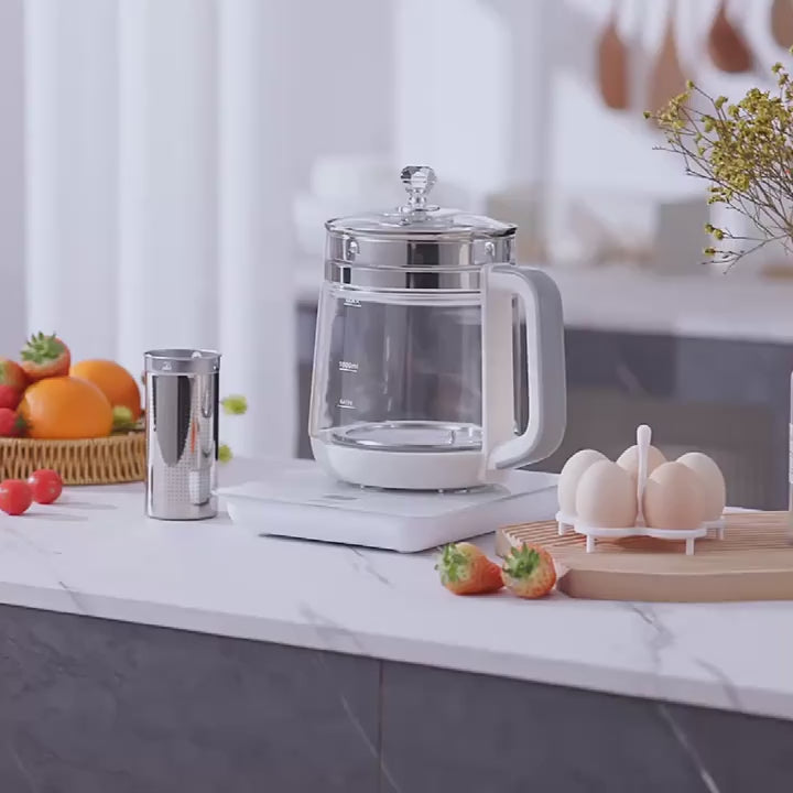 Electric Kettle 1.8L Glass Health Pot with Removable Filter